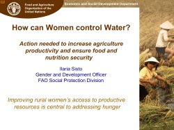 How can Women control Water? - Unesco-IHE