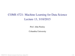 COMS 4721: Machine Learning for Data Science 4ptLecture 13, 3