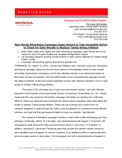 Honda statementHonda statement