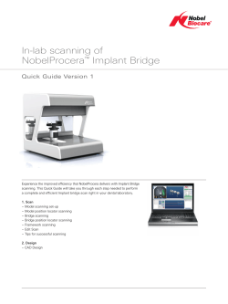 In-lab scanning of NobelProcera™ Implant Bridge