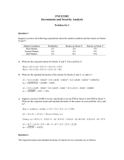 Problem Set 1 with solution