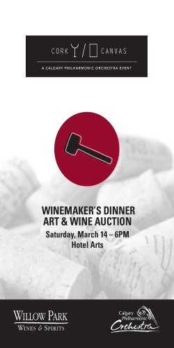 WINEMAKER`S DINNER ART & WINE AUCTION