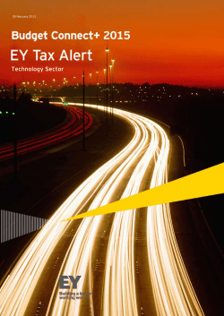 Budget Connect+ 2015: EY Tax Alert