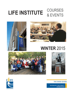 Course Calendar - LIFE Institute