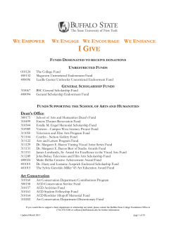 Schools, Funds, and Departments list