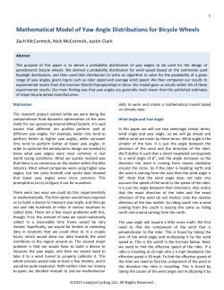 Yaw Angle Research