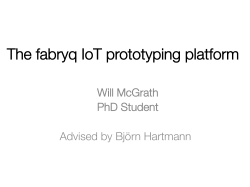 The fabryq IoT prototyping platform