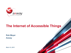 The Internet of Accessible Things