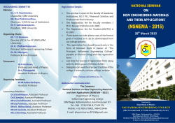 "New Engineering Materials and their Applications" on 28.03.2015