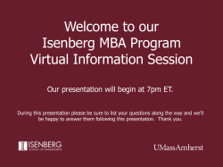 Virtual MBA Info Session, 3/4/15 7pm
