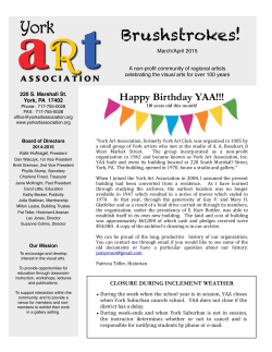 March-April 2015 - York Art Association