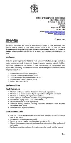 Youth Empowerment Officer AM 3 - Ministry of Youth and Culture