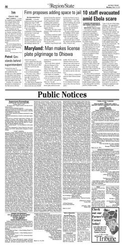 Public Notices - Hastings Tribune