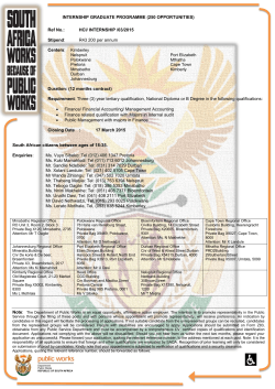 Vacancies Advertised on March 2015