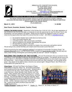 Newsletter 3-13-2015 - Immaculate Conception School