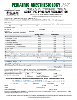Printable Registration Form - The Society for Pediatric Anesthesia