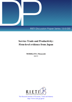 Service Trade and Productivity: Firm