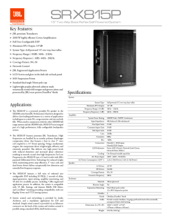 SRX815P Spec Sheet