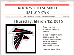 March 12, 2015 - Rockwood School District
