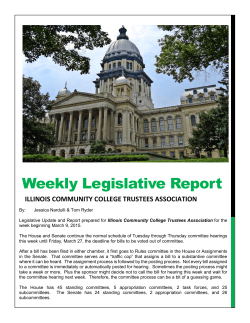 March 9 Legislative Report - Illinois Community College Trustees
