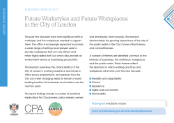 Future workstyles and future workplaces in the City of London