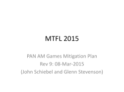 mtfl 2015 pan am games mitigation plan