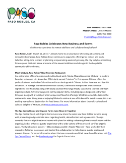 "What`s New in Paso" press release