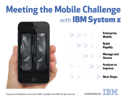 Meeting the Mobile Challenge with IBM System z