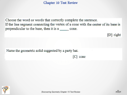 Chapter 10 Test Review