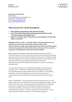 New home for Audi Academy