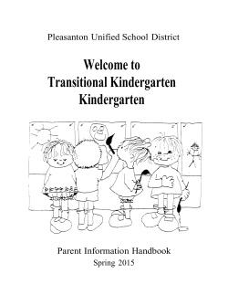 Kindergarten_Handbook_2015 - Pleasanton Unified School District