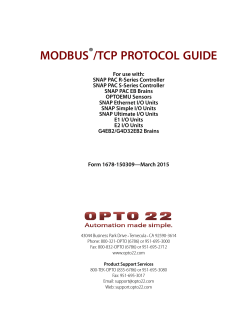1678 Modbus TCP Protocol Guide