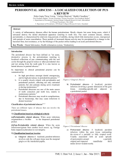 periodontal abscess – a localized collection of pus a review
