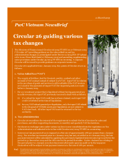 Circular 26 guiding various tax changes