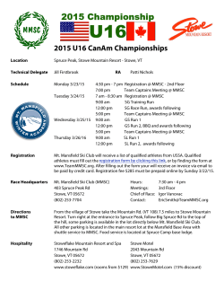 2015 U16 CanAm Championships Race Announcement