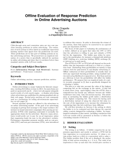 Offline evaluation of response prediction in online advertising auctions