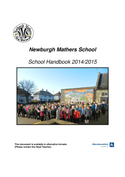 Newburgh Mathers School School Handbook 2014/2015
