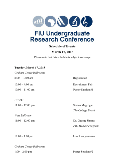 FIU Undergraduate Research Conference Schedule