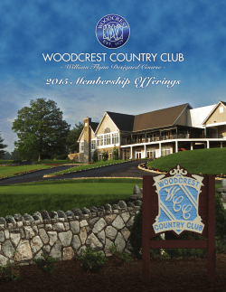 Membership Packet - Woodcrest Country Club