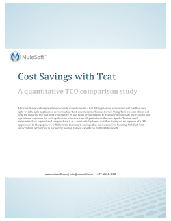 Calculating Cost Savings with Tcat