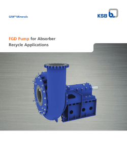 FGD Pump for Absorber Recycle Applications