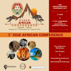 1st ISGE African Regional Conference - G-MEA