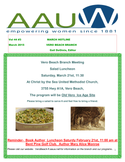 Vero Beach Branch Meeting Salad Luncheon