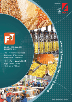 Brochure 2015 - Food + Technology Pakistan