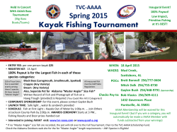 TVC-AAAA Spring 2015 Kayak Fishing Tournament