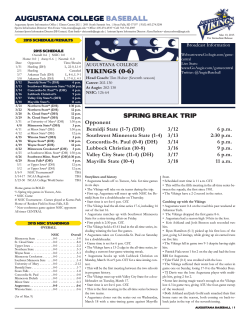 Game Notes - Augustana College