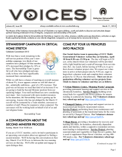 Voices for 3/11/2015 - Unitarian Universalist Church of Charlotte