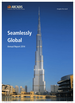 ARCADIS Annual Report 2014: Global Design & Consultancy