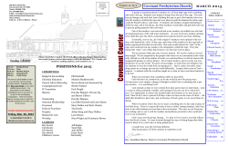 March Courier PDF - Covenant Presbyterian Church