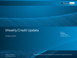 Weekly Credit Update – 10 March, 2015